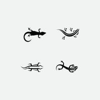 animale vettore lucertola salamandra geco coccodrillo e rettili design logo