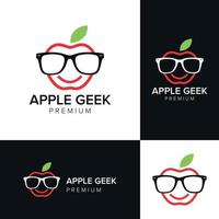 modello di vettore icona logo apple geek