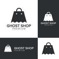 modello di vettore icona logo negozio fantasma
