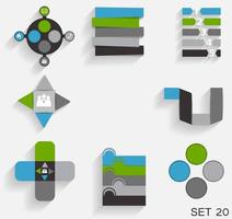raccolta di modelli di infografica per il vettore aziendale