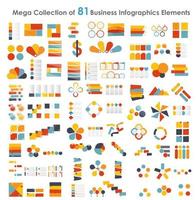 raccolta di modelli di infografica per l'illustrazione vettoriale aziendale