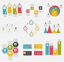 raccolta di modelli di infografica per l'illustrazione vettoriale aziendale