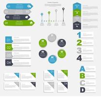 raccolta di modelli di infografica per l'illustrazione vettoriale aziendale