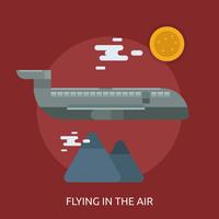 Volando nell&#39;aria progettazione concettuale vettore