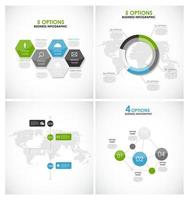 raccolta di modelli di infografica per l'illustrazione vettoriale aziendale