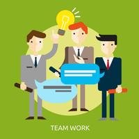 Progettazione concettuale dell&#39;illustrazione di Team Work vettore