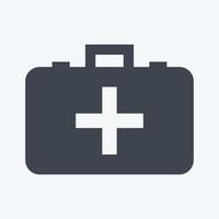 icona scatola della medicina - stile glifo - illustrazione semplice, tratto modificabile vettore