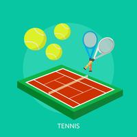 Tennis Design illustrazione concettuale vettore