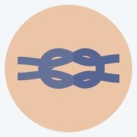 icona corda - stile piatto - illustrazione semplice, tratto modificabile vettore