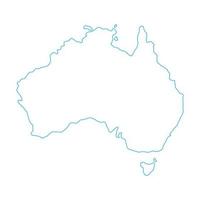 mappa dell'australia su sfondo bianco vettore