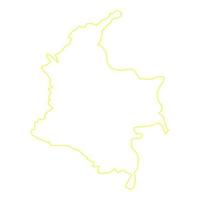 mappa della colombia su sfondo bianco vettore