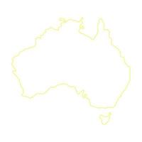 mappa dell'australia su sfondo bianco vettore