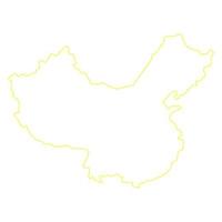 mappa della cina su sfondo bianco vettore