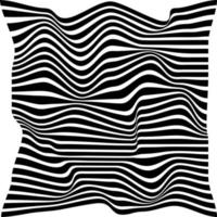 linee ondulate in bianco e nero. motivo a righe senza soluzione di continuità, op art vettore