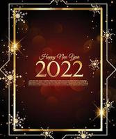 felice anno nuovo 2022 design elegante vettore