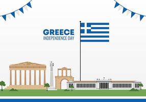 festa nazionale sfondo festa dell'indipendenza della grecia il 25 marzo. vettore
