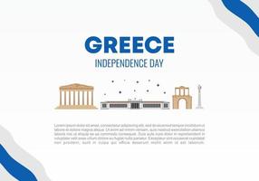 festa nazionale sfondo festa dell'indipendenza della grecia il 25 marzo. vettore