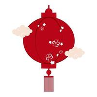 illustrazione vettoriale lanterna cinese per cartolina, banner o invitante