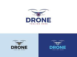 modello di vettore logo drone