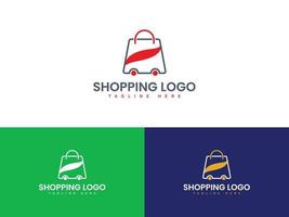 modello di vettore di progettazione del logo dello shopping