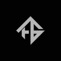 fg logo creativo moderno minimal alfabeto fg lettera iniziale mark monogramma modificabile in formato vettoriale