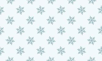 fiocco di neve semplice modello senza soluzione di continuità. neve blu su sfondo bianco. carta da parati astratta, decorazione avvolgente. simbolo dell'inverno vettore