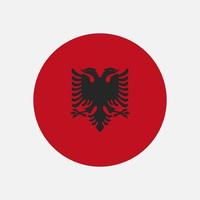 bandiera nazionale albanese, colori ufficiali e proporzioni corrette. bandiera nazionale albanese. vettore