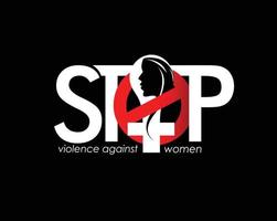 fermare la violenza sulle donne nella giornata internazionale per l'eliminazione della violenza sulle donne vettore