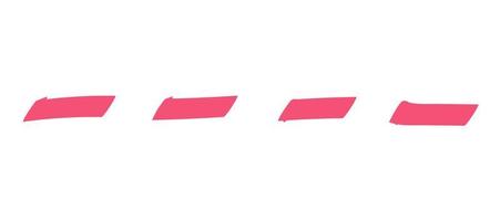 segno di pennarello rosa disegnato a mano linea tratteggiata. vettore