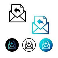 illustrazione astratta dell'icona di risposta e-mail vettore
