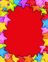 star party card rosso vettore