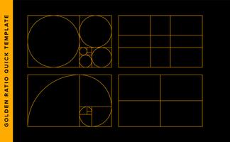 Modello di disegno vettoriale Golden Ratio