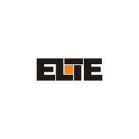 lettere elite semplice linea geometrica logo vettoriale