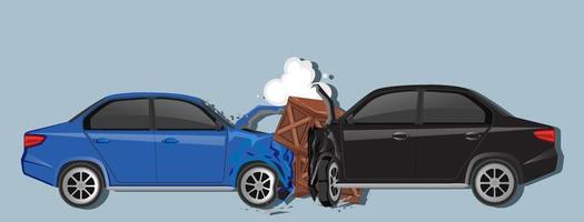 incidente di due auto che si schianta