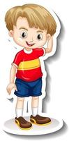 adesivo personaggio dei cartoni animati ragazzo spagnolo vettore