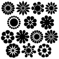forme semplici di fiori vettoriali
