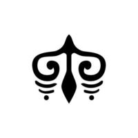 disegno di ornamento tribale, disegno di ornamento segnalibro, ornamento tribale per libro vettore