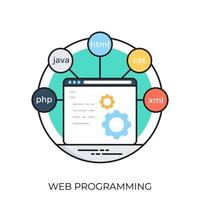 concetti di programmazione web vettore