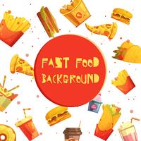 Cartone animato di sfondo decorativo fast food