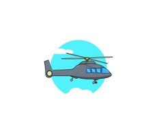 disegno dell'illustrazione vettoriale del logo dell'elicottero