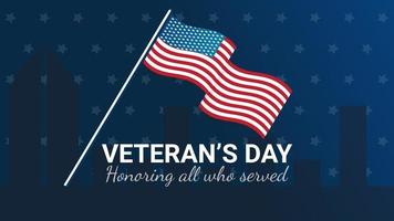 giorno dei veterani. rispetta tutti coloro che sono in servizio. 11 novembre. illustrazione del giorno dei veterani vettore
