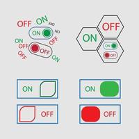 illustrazione del disegno vettoriale dell'icona del pulsante on off