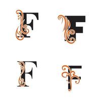 logotipo di simbolo del modello di vettore di progettazione di logo di lettera f creativa.