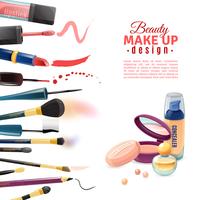 Cosmetici Beauty Make-up Design POster vettore