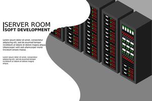 apparecchiature server isometriche vettore