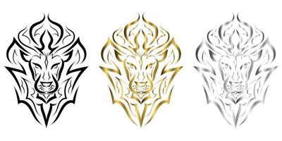 disegni al tratto in bianco e nero della parte anteriore della testa del leone. è segno dello zodiaco Leone. buon uso per simboli, mascotte, icone, avatar, tatuaggi, t-shirt, logo o qualsiasi disegno tu voglia. vettore