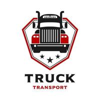 logo dello scudo del camion vettore