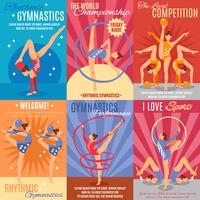 Collezione di poster di ginnastica ritmica vettore