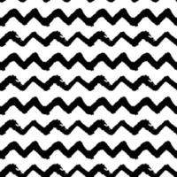 chevron linea a zig-zag in bianco e nero disegnato a mano semplice tratto di pennello inchiostro modello senza cuciture. illustrazione vettoriale per sfondo, tessuto di biancheria da letto, carta da regalo, scrapbooking