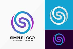 lettera s semplice disegno vettoriale logo aziendale. emblema astratto, concetto di design, loghi, elemento logotipo per modello.
